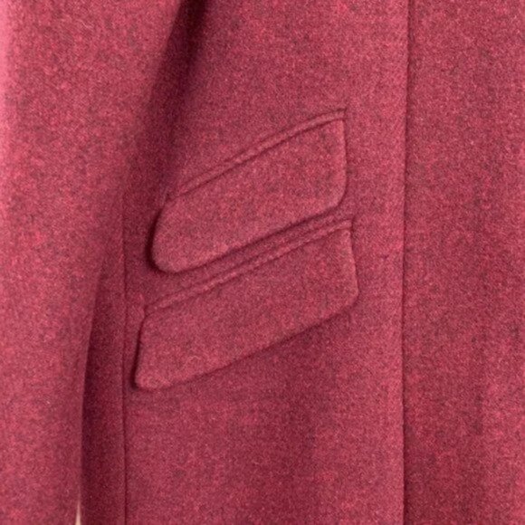 NWT J.Crew 6 Cocoon Coat Italian Stadium Cloth Wool Burgundy Red - Picture 8 of 11